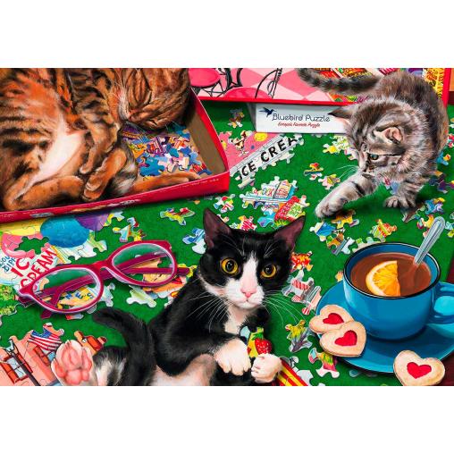 Puzzle Bluebird Gatos Puzzleros de 1000 Piezas