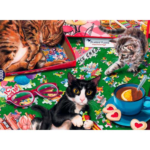 Puzzle Bluebird Gatos Puzzleros de 3000 Piezas