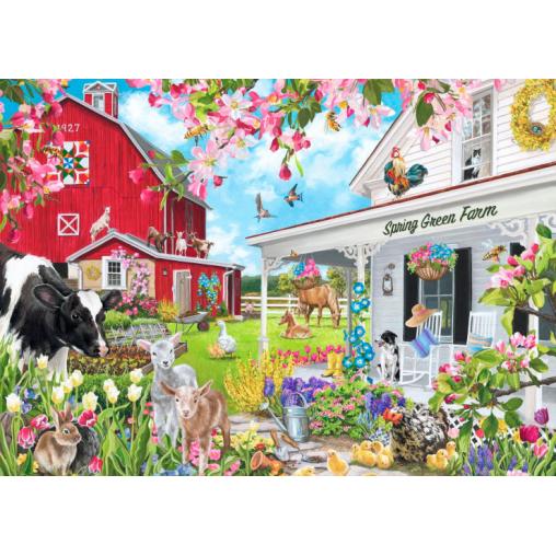 Puzzle Bluebird Granja Spring Green de 500 Piezas