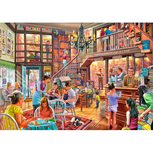 Puzzle Bluebird Librería Salón de Té de 2000 Piezas