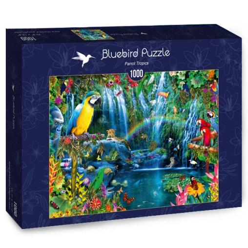 Puzzle Bluebird Loros Tropicales de 1000 Piezas