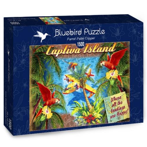 Puzzle Bluebird Loros y Palmeras de 1500 Piezas