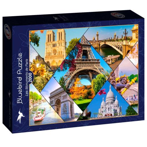 Puzzle Bluebird Los Monumentos De París de 2000 Piezas