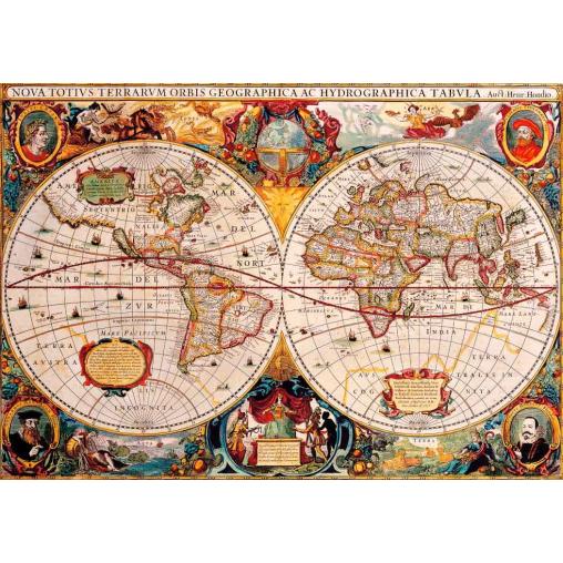 Puzzle Bluebird Mapa del Mundo Antiguo de 1000 Piezas