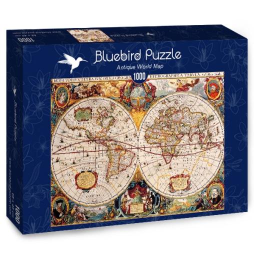 Puzzle Bluebird Mapa del Mundo Antiguo de 1000 Piezas