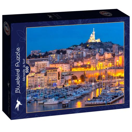 Puzzle Bluebird Marsella, la Nuit de 500 Piezas