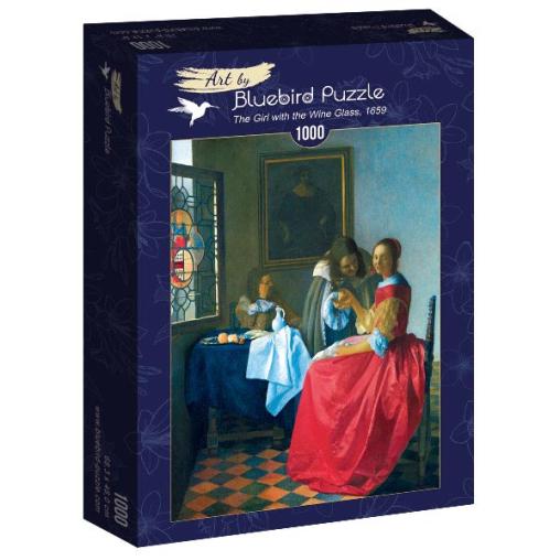 Puzzle Bluebird  Muchacha con Copa de Vino de 1000 Piezas