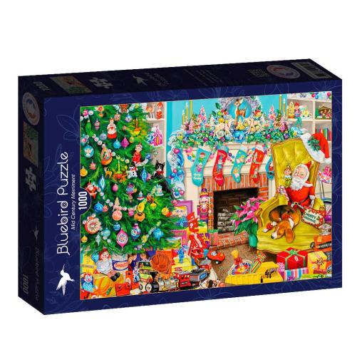 Puzzle Bluebird Navidades de Mediados de Siglo de 1000 Piezas