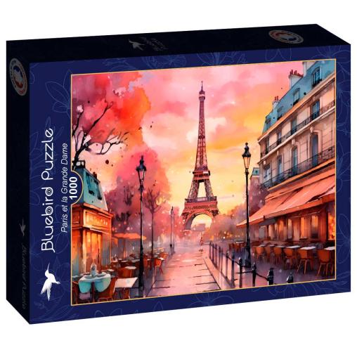 Puzzle Bluebird París Y La Gran Dama de 1000 Piezas