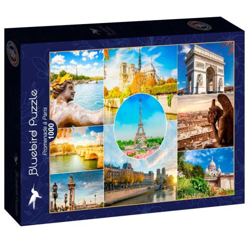 Puzzle Bluebird Paseo por París de 1000 Piezas