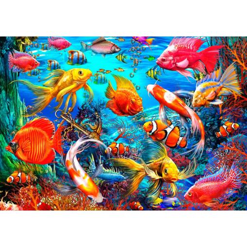 Puzzle Bluebird Peces Tropicales de 1500 Piezas