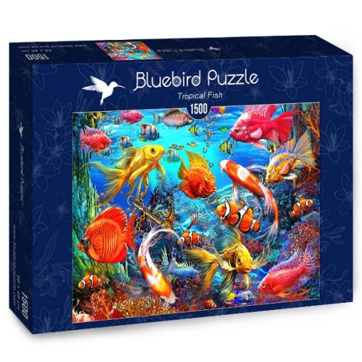 Puzzle Bluebird Peces Tropicales de 1500 Piezas