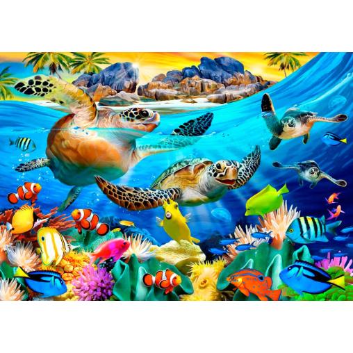 Puzzle Bluebird Playa Tortuga de 1000 Piezas