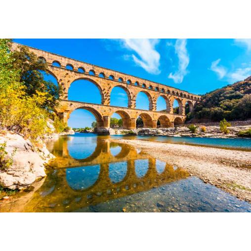 Puzzle Bluebird Pont du Gard, Francia de 1000 Piezas