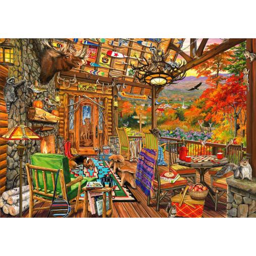 Puzzle Bluebird Porche Adirondack de 1000 Piezas