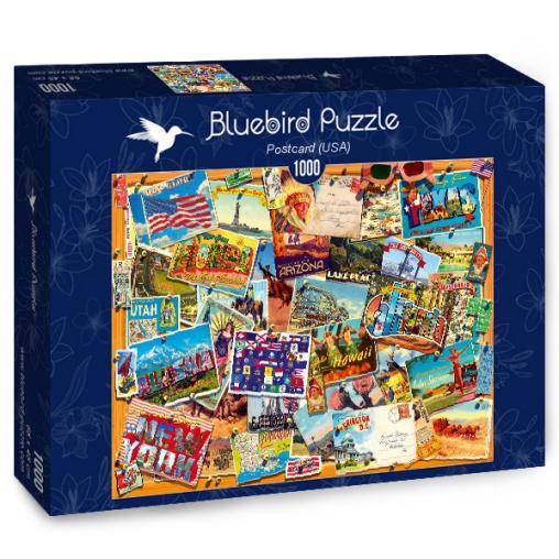 Puzzle Bluebird Postales de Estados Unidos de 1000 Piezas