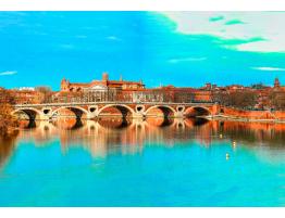 Puzzle Bluebird Puente Nuevo, Toulouse de 1000 Piezas