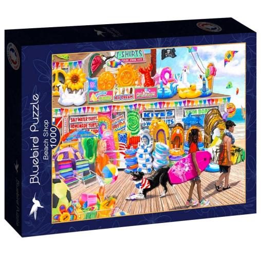 Puzzle Bluebird Tienda De Playa de 1000 Piezas