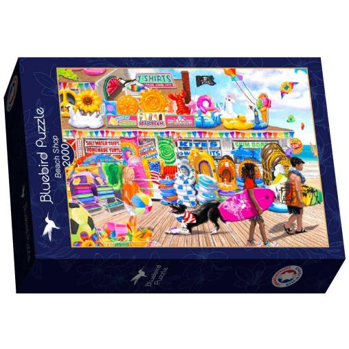 Puzzle Bluebird Tienda De Playa de 2000 Piezas