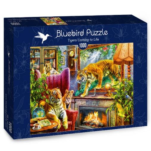 Puzzle Bluebird Tigres Regresando a la Vida de 1000 Piezas