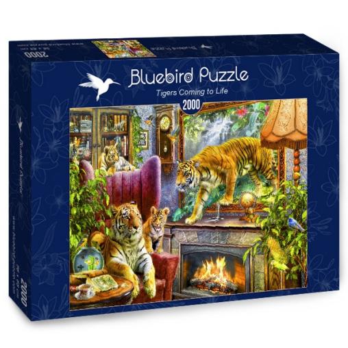 Puzzle Bluebird Tigres Volviendo a la Vida de 2000 Piezas