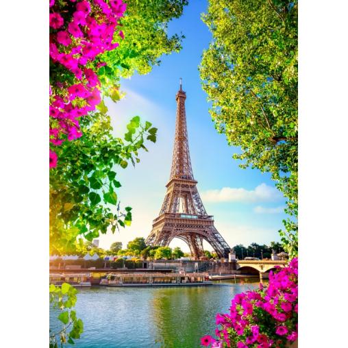 Puzzle Bluebird Torre Eiffel En Primavera de 500 Piezas