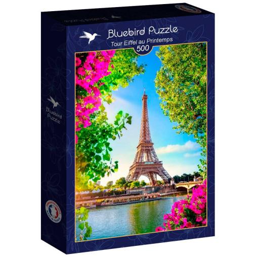 Puzzle Bluebird Torre Eiffel En Primavera de 500 Piezas