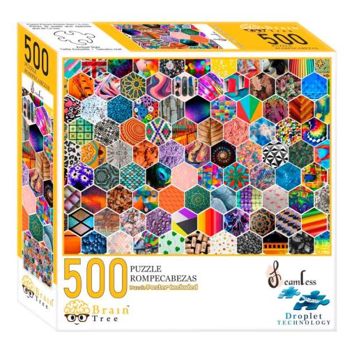 Puzzle Brain Tree Patrones Hexagonales de 500 Piezas