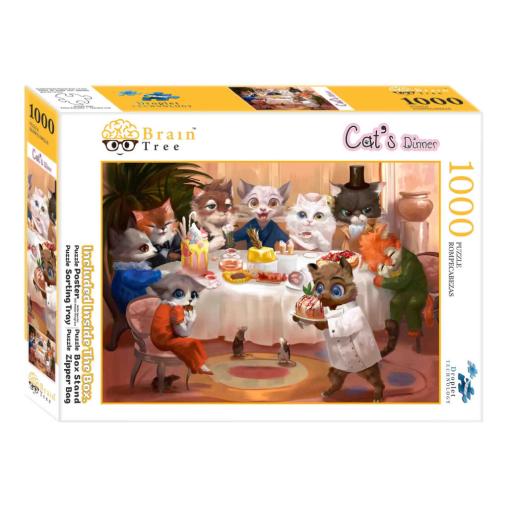 Puzzle Brain Tree Cena para Gatos de 1000 Piezas