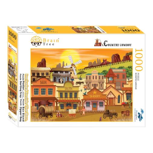 Puzzle Brain Tree Ciudad Western de 1000 Piezas