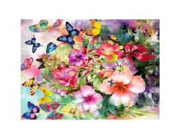 Puzzle Brain Tree Flores y Mariposas de 500 Piezas