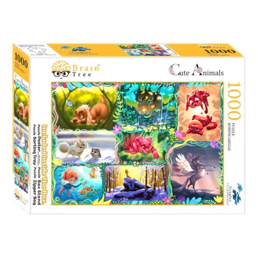 Puzzle Brain Tree Lindos Animales de 1000 Piezas