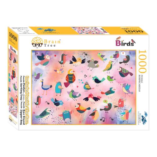 Puzzle Brain Tree Pájaros de cuento de Hadas de 1000 Piezas