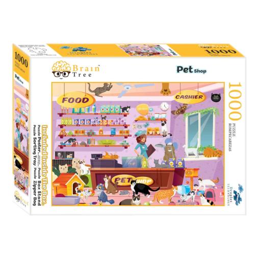 Puzzle Brain Tree Tienda de Mascotas de 1000 Piezas