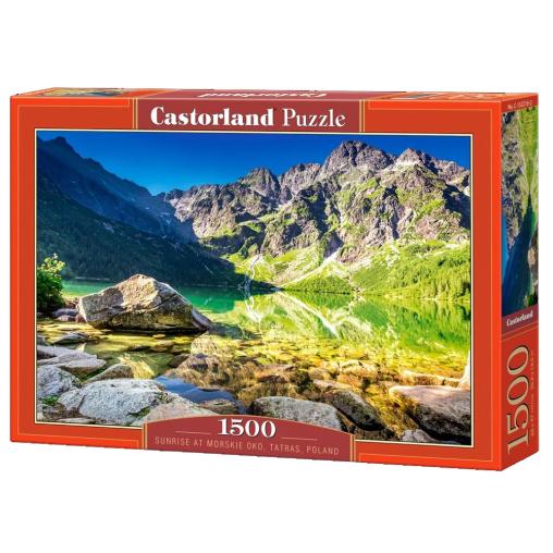 Puzzle Castorland Amanecer en Morskie Oko, Polonia de 1500 Pzs