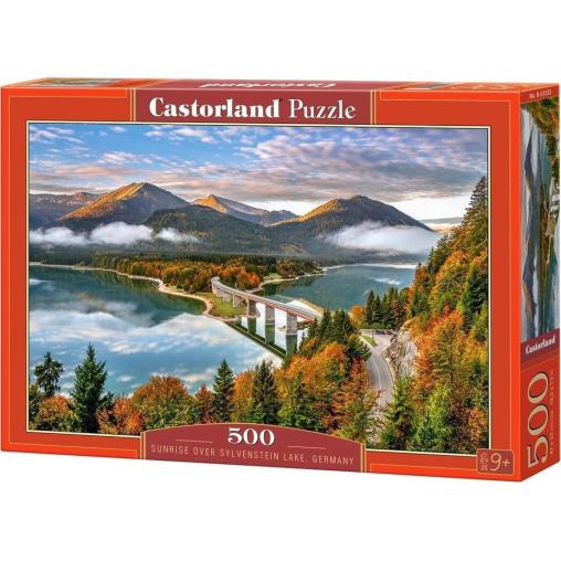 Puzzle Castorland Atardecer en el Lago Sylvenstein de 500 Pieza