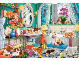 Puzzle Castorland Baño Loco de Mascotas de 1500 Pzs