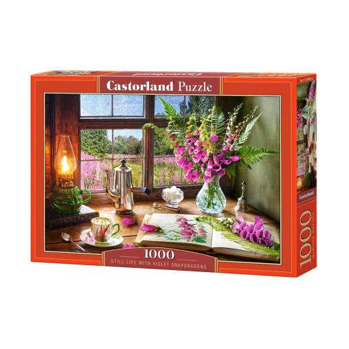 Puzzle Castorland Bodegón con Flores Violetas de 1000 Piezas