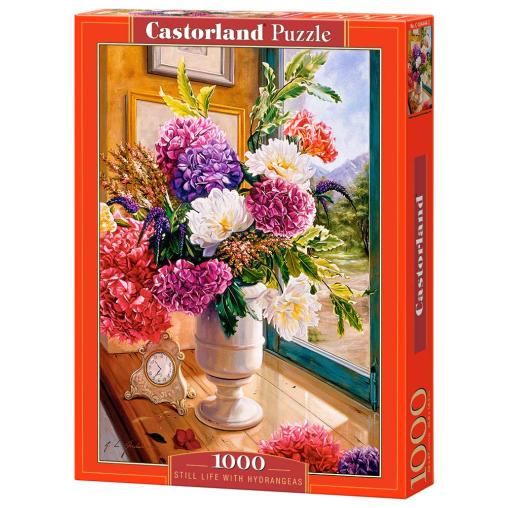 Puzzle Castorland Bodegón con Hortensias de 1000 Piezas