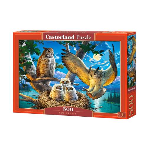 Puzzle Castorland Búhos En Familia de 500 Piezas