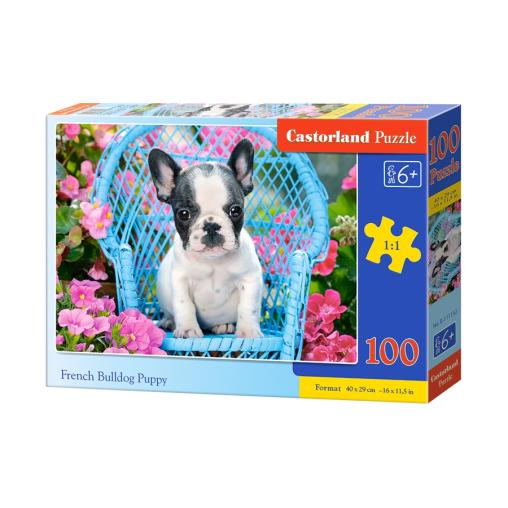 Puzzle Castorland Cachorro de Bulldog Francés de 100 Piezas