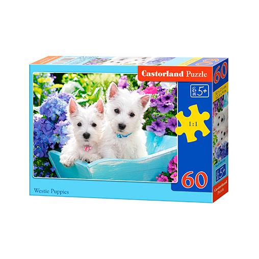 Puzzle Castorland Cachorros de Westie de 60 Piezas