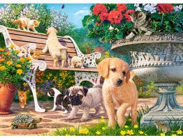 Puzzle Castorland Cachorros Jugando al Escondite de 100 Piezas