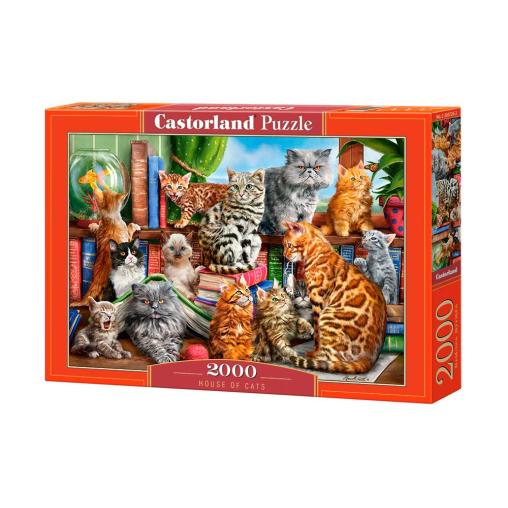 Puzzle Castorland Casa de Gatos de 2000 Piezas