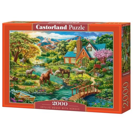 Puzzle Castorland Casa Idílica con Caballos de 2000 Piezas