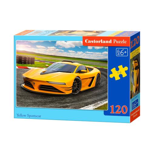 Puzzle Castorland Coche Deportivo Amarillo de 120 Pzs