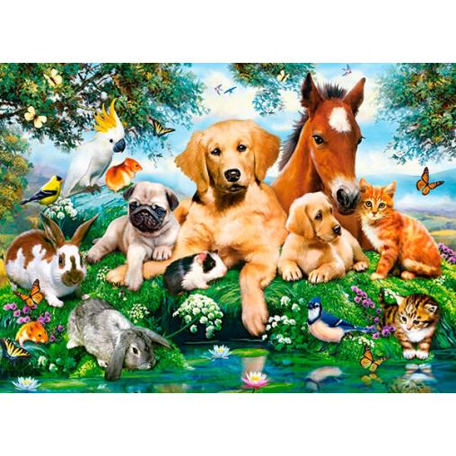 Puzzle Castorland Colegas Animales en Verano de 200 Piezas