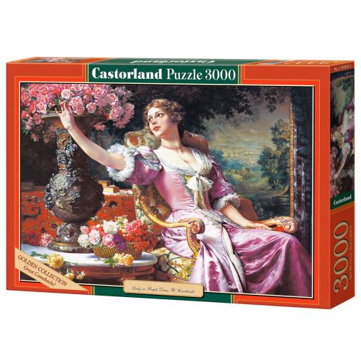 Puzzle Castorland Dama con Vestido Lila y Flores de 3000 Piezas