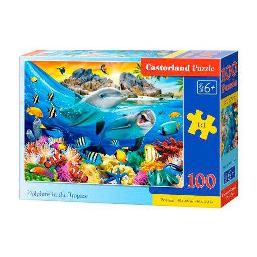 Puzzle Castorland Delfines en el Trópico de 100 Piezas