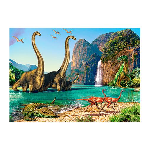 Puzzle Castorland En El Mundo de los Dinosaurios de 60 Piezas